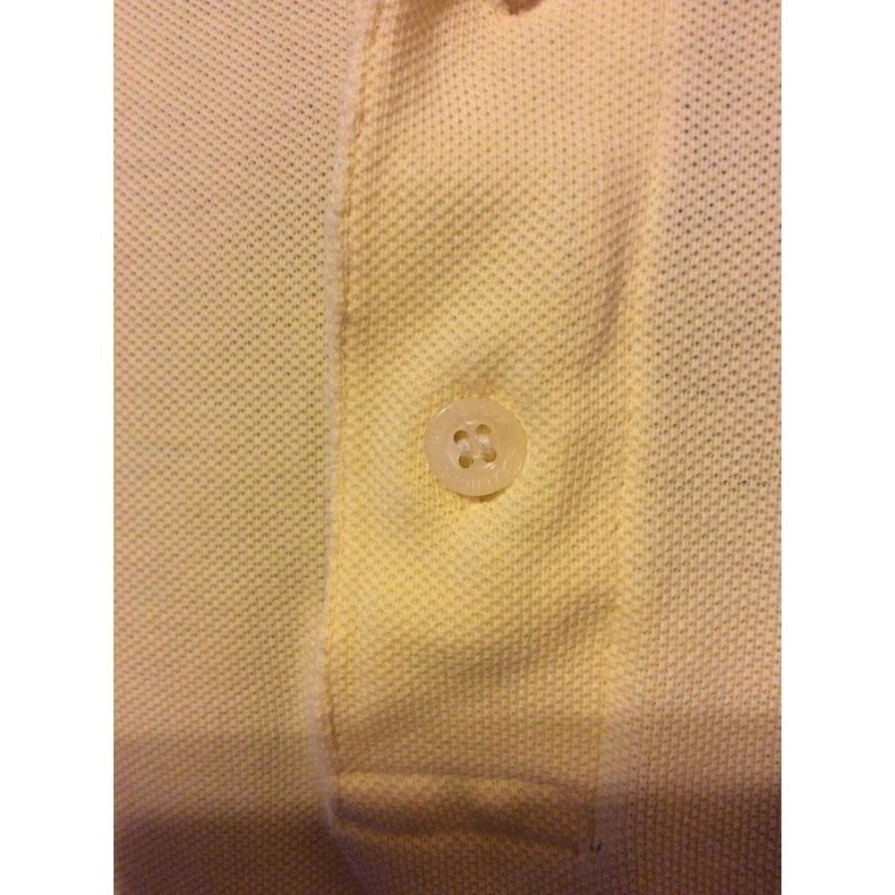 Men's Slazenger Golf Polo Shirt Size Large L Yellow Short Sleeve Cotton - Picture 3 of 11